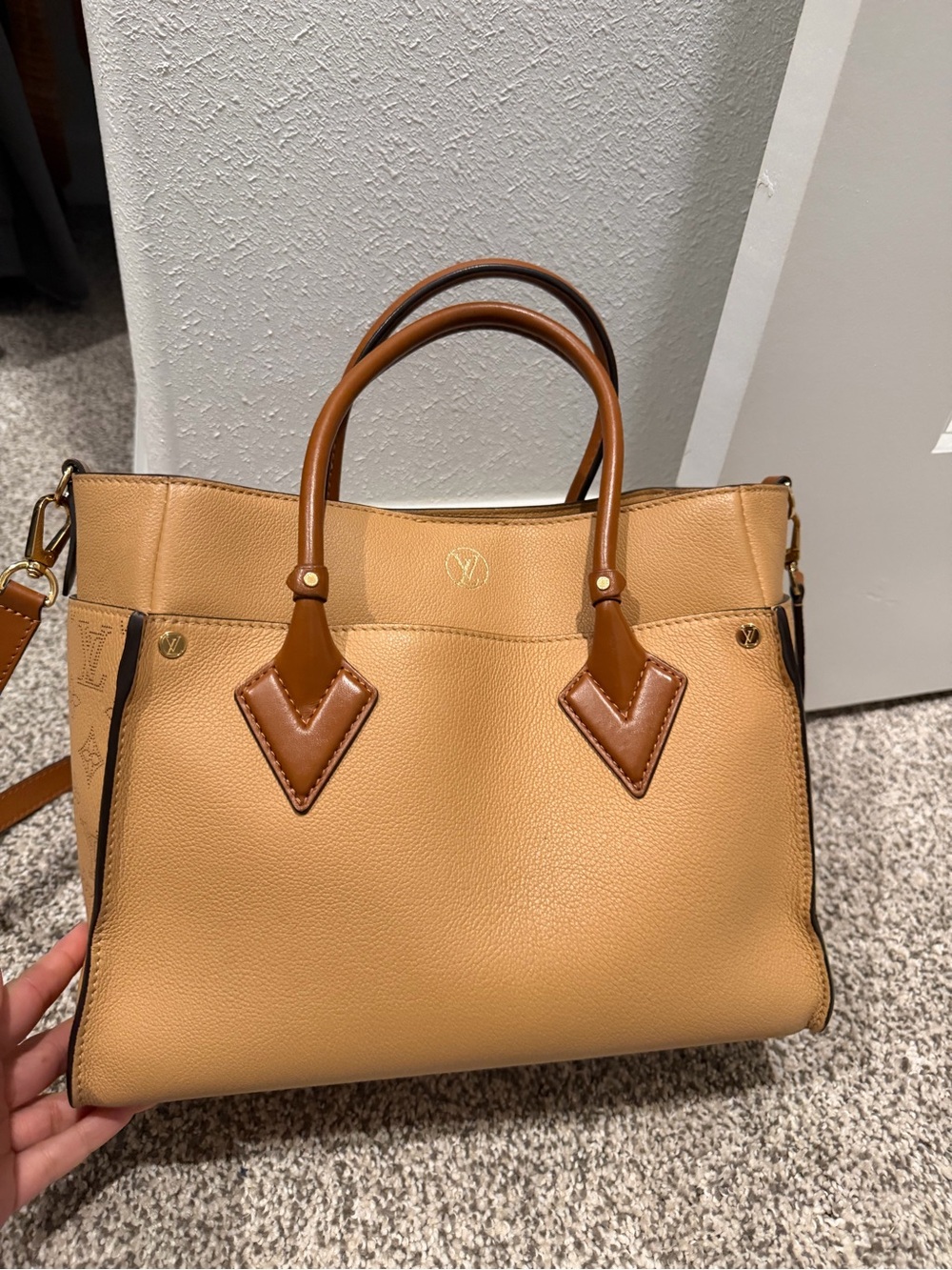 Louis Vuitton Two-Tone Tan and Brown Satchel